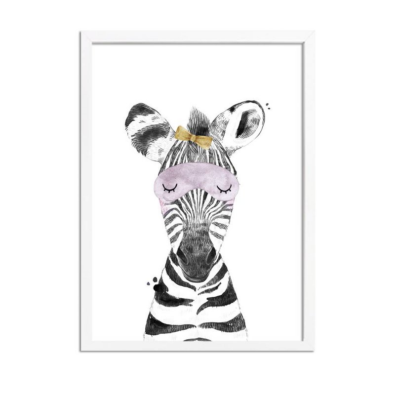 Zebra børnehave plakat Sløjfe