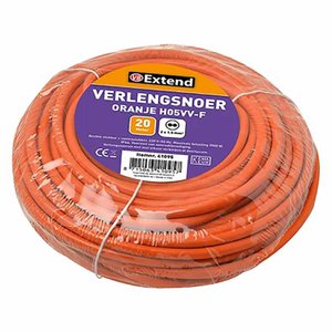 Extension cord 20m ungrounded orange