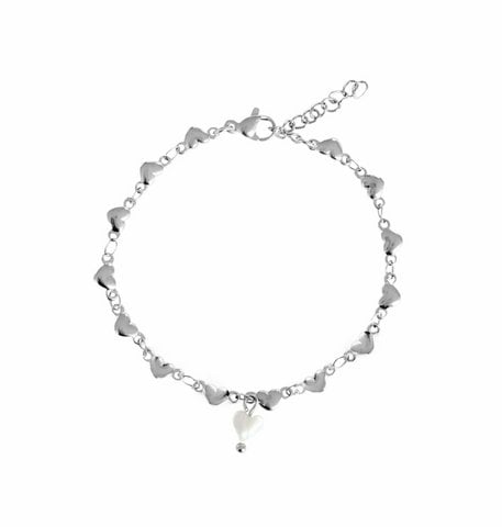 Hearts Bracelet - Silver