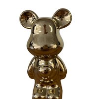Ceramic bear 18cm gold Copy