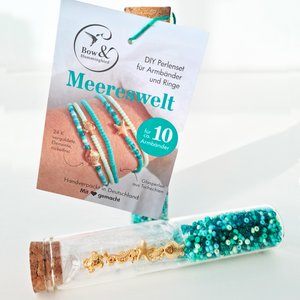 DIY bead set for bracelets and rings - sea world