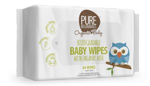 Biologisch abbaubare Babytücher mit Bio-Aloe