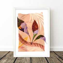 Terracotta Leaf Painting Art Print
