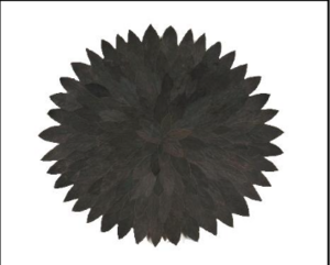 Preserved Flowers Tafelkleed Zwart fluweel rond Ø48