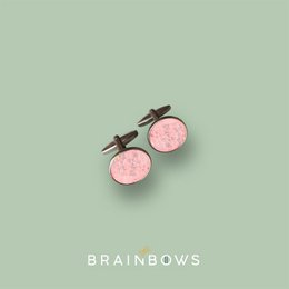 stainless steel CUFFLINKS with cork fabric