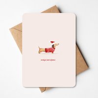 Kerstkaart | Kerst hondje