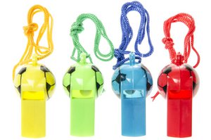 FOOTBALL WHISTLE WITH STRING