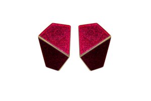 Earrings Folded Wide SPARKLING