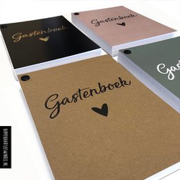 Gastenboek invulkaarten 50 pers. - Groen