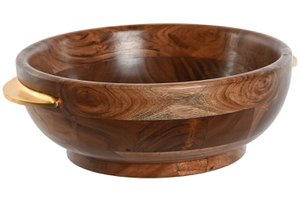 ACACIA STAINLESS STEEL SALAD BOWL 35X30.5X11.4 NATURAL PC210079