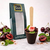 Bitter-Trinkschoko Stick, Blume Kirsche - Muttertag