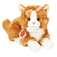 Cat lying red mackerel 20 cm - soft toy - soft toy