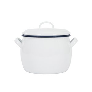 Bellied Pot with lid, 18 cm/4 liter - Kockums White