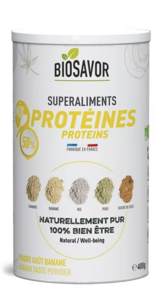 MIX PROTÉINES BANANE EN POUDRE - 400G - COMPLÉMENT ALIMENTAIRE