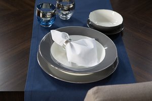 MOMENTS / pasta plate, gray, platinum, gray / D, 30cm