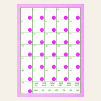 Risografie Postcard - Voucher Pink - Din A6