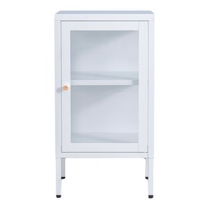 Dalby Cabinet - White, Steel/Glass, 38x35x70 cm