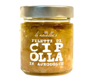 Sweet and sour onion fillets - 190 gr.