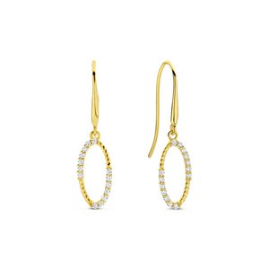 Neue Bling 9NBG-0743 Gudds mit Zirkonia – Opublic – Oval – 13 x 6 mm – Zirkonia – 23 mm Länge – 14 Karten – Gold