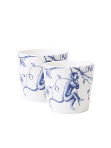 Egg cup monkeys set of 2