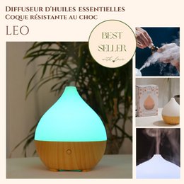 USB Ultrasonic Diffuser – Leo – Multicolored Led Lighting – Modern and Discreet – Decoration Gift Idea