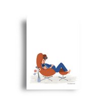 postcard - series 'bellies' - egg chair