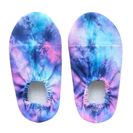  Galaxy tie-dye kids slippers, purple blue pink watercolor pattern, soft water shoes, children's footwear