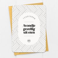 Tegoedbon | Avondje gezellig uit eten