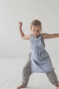 Linen Kids Unisex Bib Apron