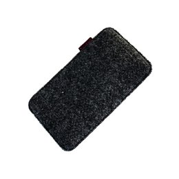 Femina Smartphone-Hülle aus anthrazitfarbenem Filz von Bertoni