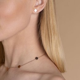 Kort kæde med plader • guld / rosa guld / sølv • justerbar / vandtæt / allergivenlig