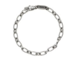  Stainless steel bracelet with a classic chain link design, available in a range of wrist sizes from XS to XXL.