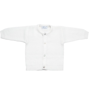 Jas ronde hals wol wit gemaakt van 100% fijnste merino wol