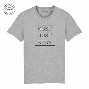 T-shirt unisex - Heather Grey - Moet Just Niks