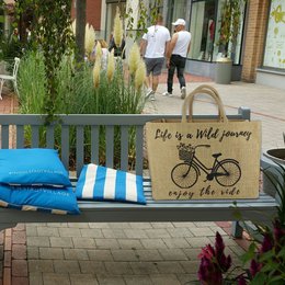 Domelo jute taske indkøbspose. Jute shopper taske. Stort vand -repellent indkøbskurv/ strandpose. Badepose XXL/ indkøbspose gaver til kvinder.