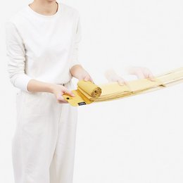 Shupatto compact foldable shopping bag size L - Mustard (Karashi)