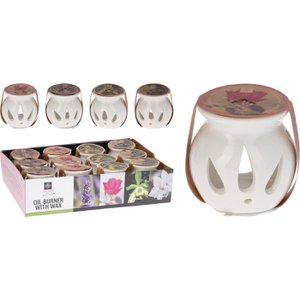 Oil burner with scented wax