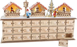 Adventskalender van hout Kerstbazaar | Houten speelgoed
