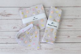 Nouveau coffret cadeau bébé, coffret cadeau Eco, bavoir bébé, lingettes bébé réutilisables, chiffon rot, cadeau nouvelle maman, bavoir dribble