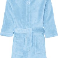 Fleece Bademantel uni - bleu