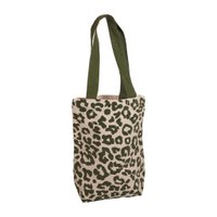 Duurzame tote bag met ritssluiting- NoMorePlastic - Baby Luipaard