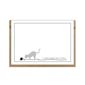 Folded card landscape, 7 LIVES WERE NOT ENOUGH