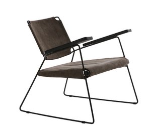 Toulouse Lounge stoel Grijs + Zwart