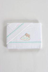 Sleep Time Embroidered Flannel Baby Sheets Set 100cm x 160cm