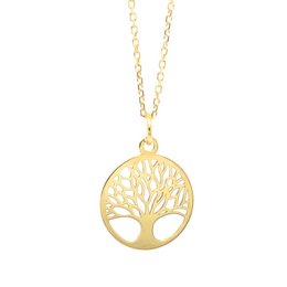 "Tree of life necklace in gold, silver, and rose gold finishes. Delicate and intricate design with a pendant featuring a tree of life motif."

The product is a necklace with a tree of life pendant. The pendant is available in three different metal finishes: gold, silver, and rose gold. The design of the pendant is delicate and intricate, featuring a detailed tree of life motif. This necklace would be suitable for casual or formal wear, and could be a meaningful gift or personal accessory.
