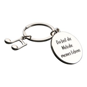 Key ring note, silver colored H.7.5 cm