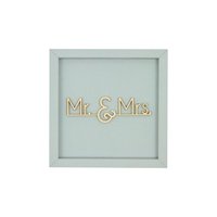 MR & MRS - Wedding Frame Card Wood Lettering Magnet