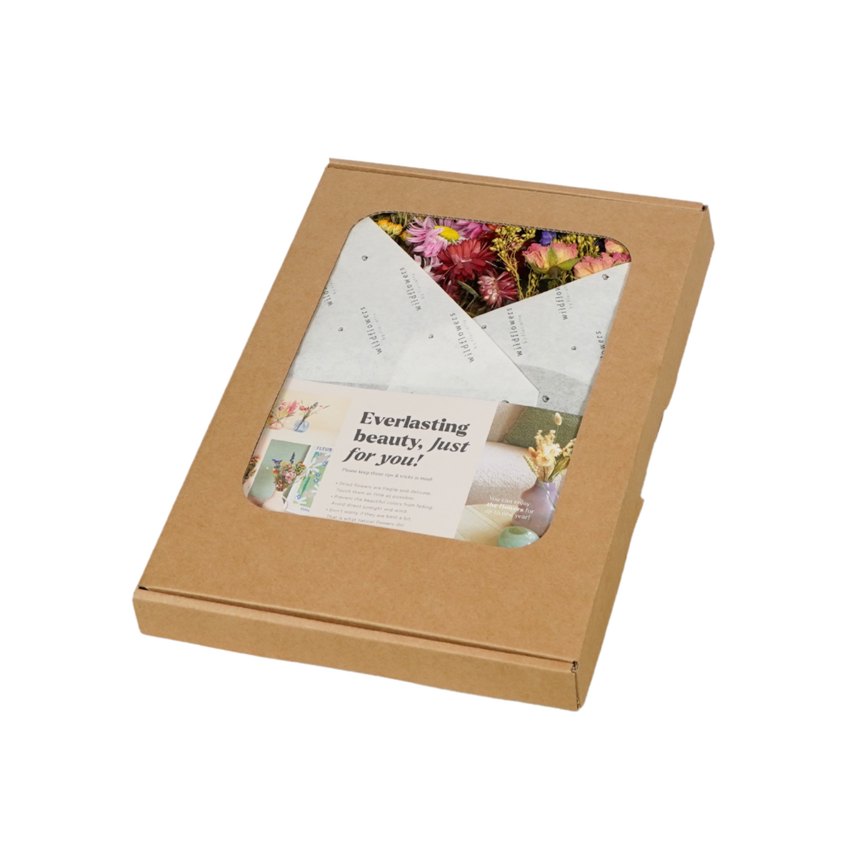 Geschenkdoos - Gedroogde Bloemen in Brievenbus - Multi