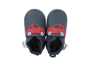 Rennwagen mit weicher Sohle, Marineblau/Rot