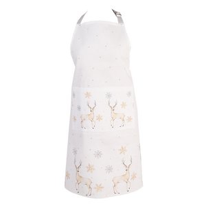 Küchenschürze 70x85 cm weißer Beige Baumwollhirsch BBQ Schürze